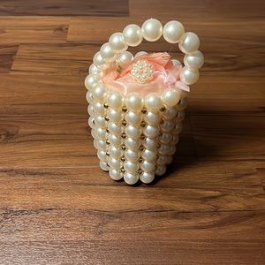Faux Pearl Beaded Bag